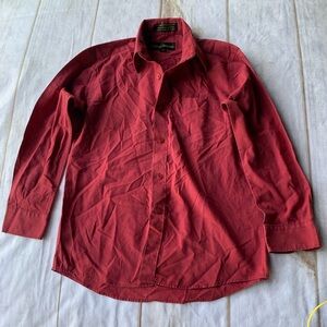Giorgio Bissoni Red Long Sleeve Button Down Shirt Size 12